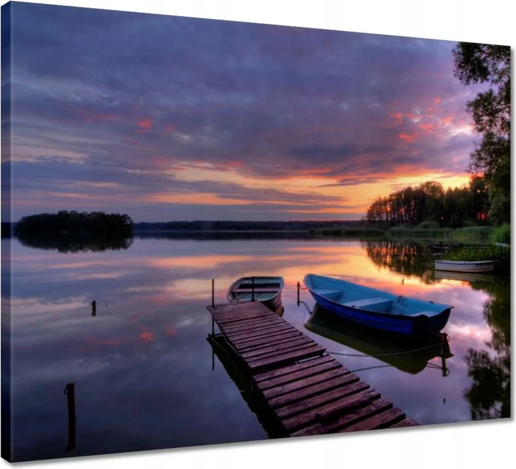 Vászonkép 50x40 Híd a tavon