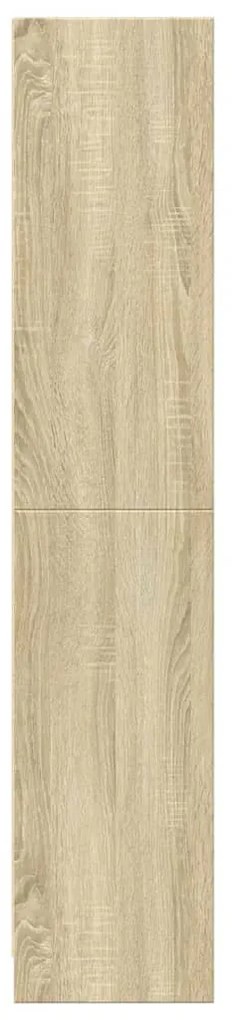 sonoma tölgy színű szerelt fa könyvszekrény 57 x 28,5 x 141 cm