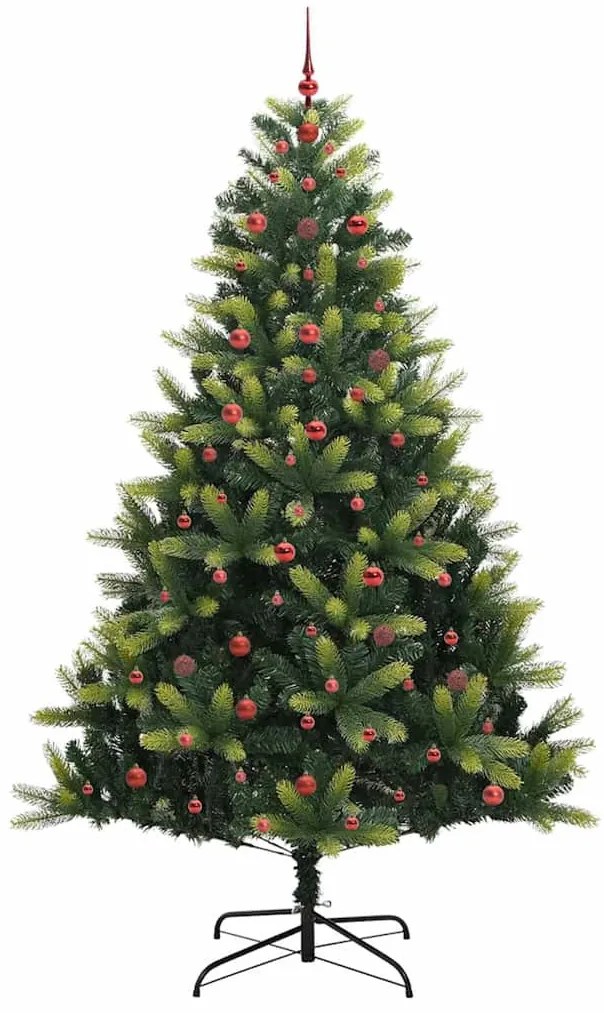 Mesterséges Hajlított Karácsonyfa 300 LED-del Zöld 240 cm