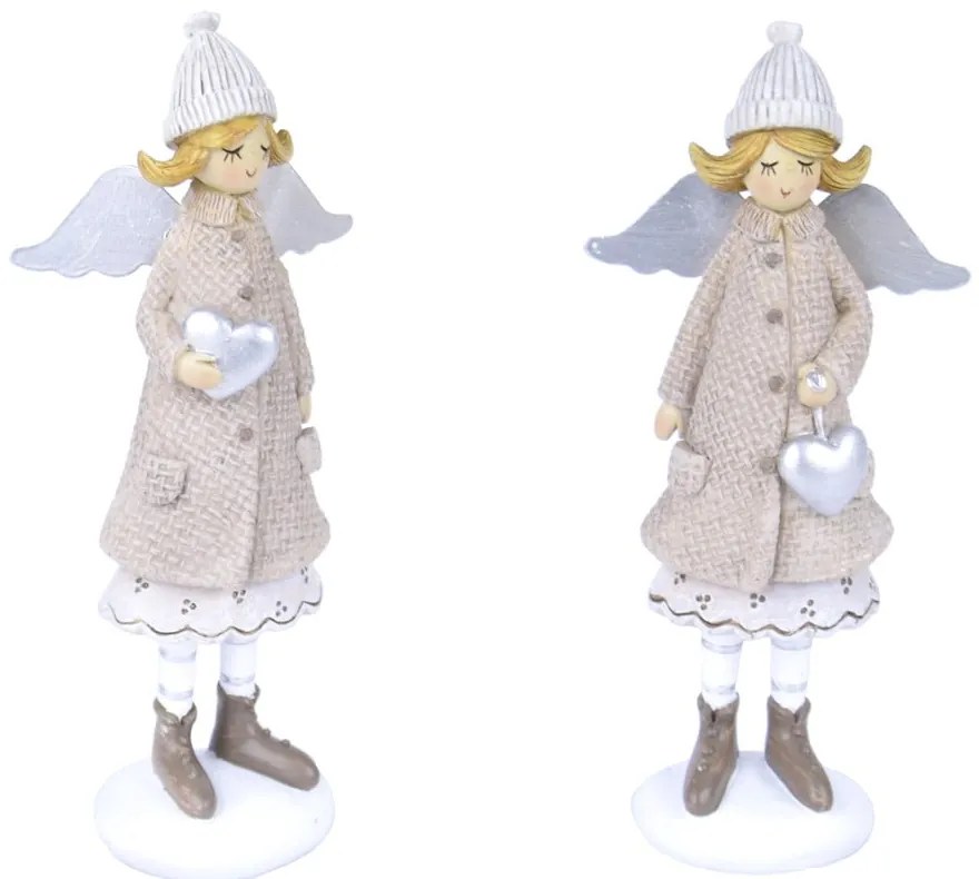 2 db-os karácsonyi angyal figura készlet - Ego Dekor