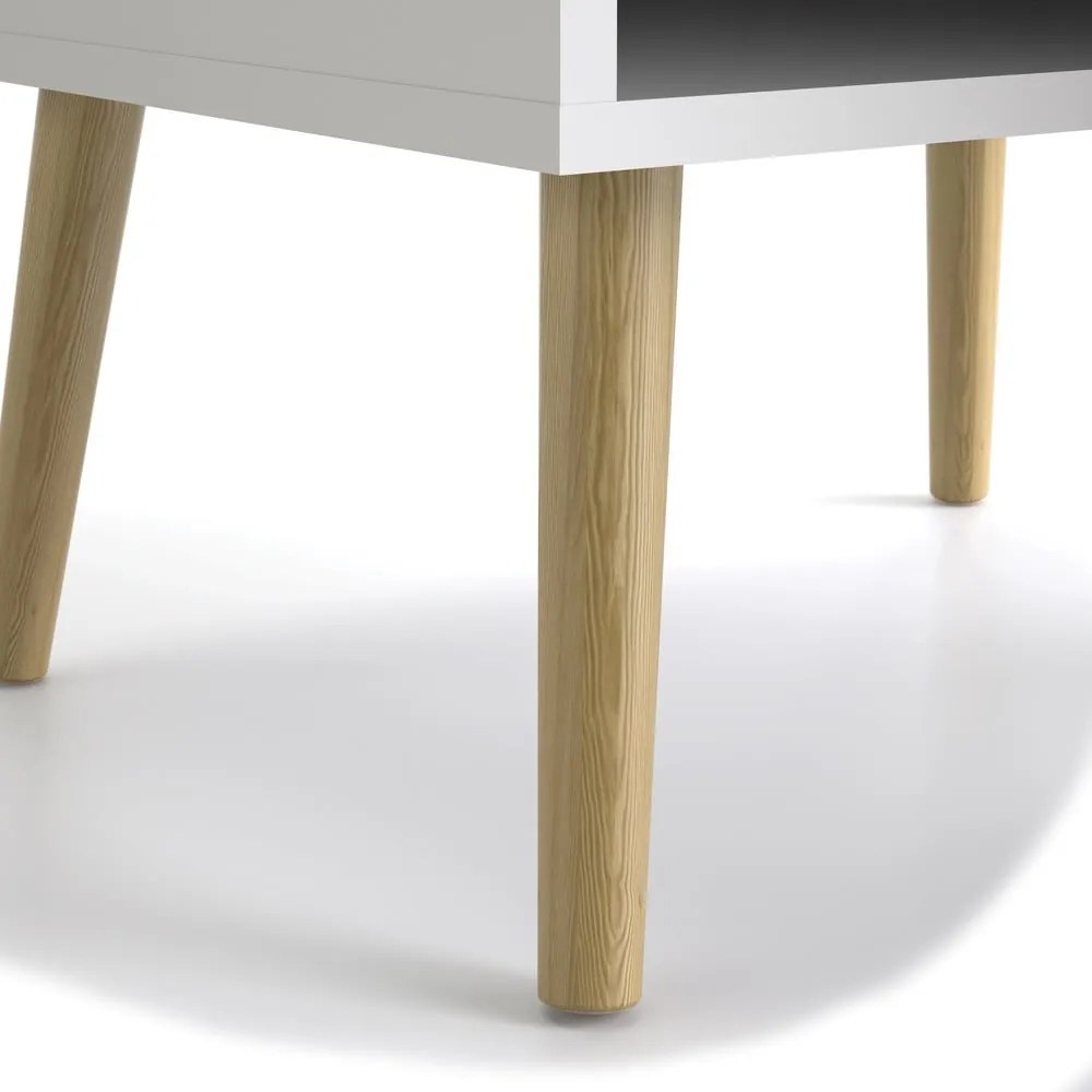 Oslo fehér könyvespolc, 50 x 171 cm - Tvilum