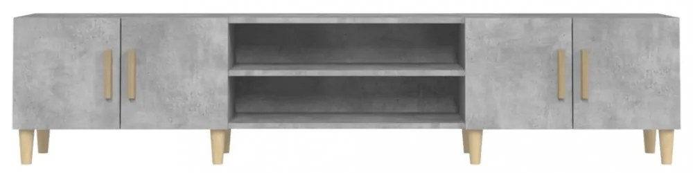 betonszürke szerelt fa TV-szekrény 180x31,5x40 cm