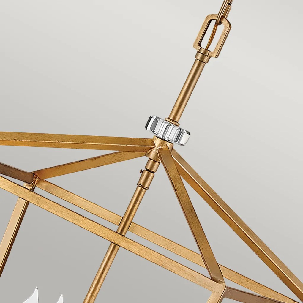 ELSTEAD QNSTINSON4PLDBR STINSON Kristály Függesztett Lámpa Csiszolt Sárgaréz E14 IP20