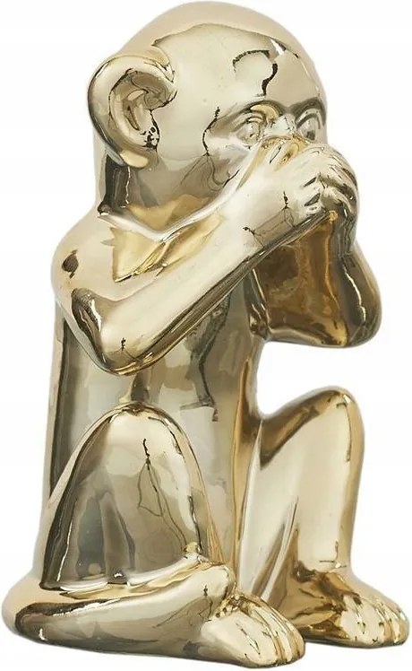 Kerámia Figura Majom arany S 10cm modern