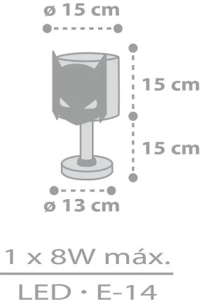 Dalber 61801N - LED gyereklámpa DARK HERO 1xG4/4W/230V fehér/fekete