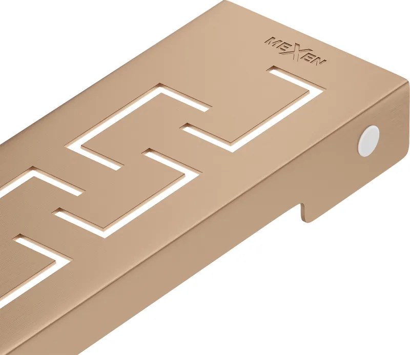 Mexen Flat M15 burkolat a 100 cm-es lineáris lefolyóhoz, kefélt réz - 1C24100