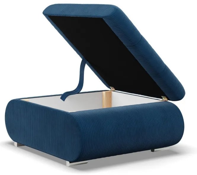 Tokio puff, kordbársony, kék