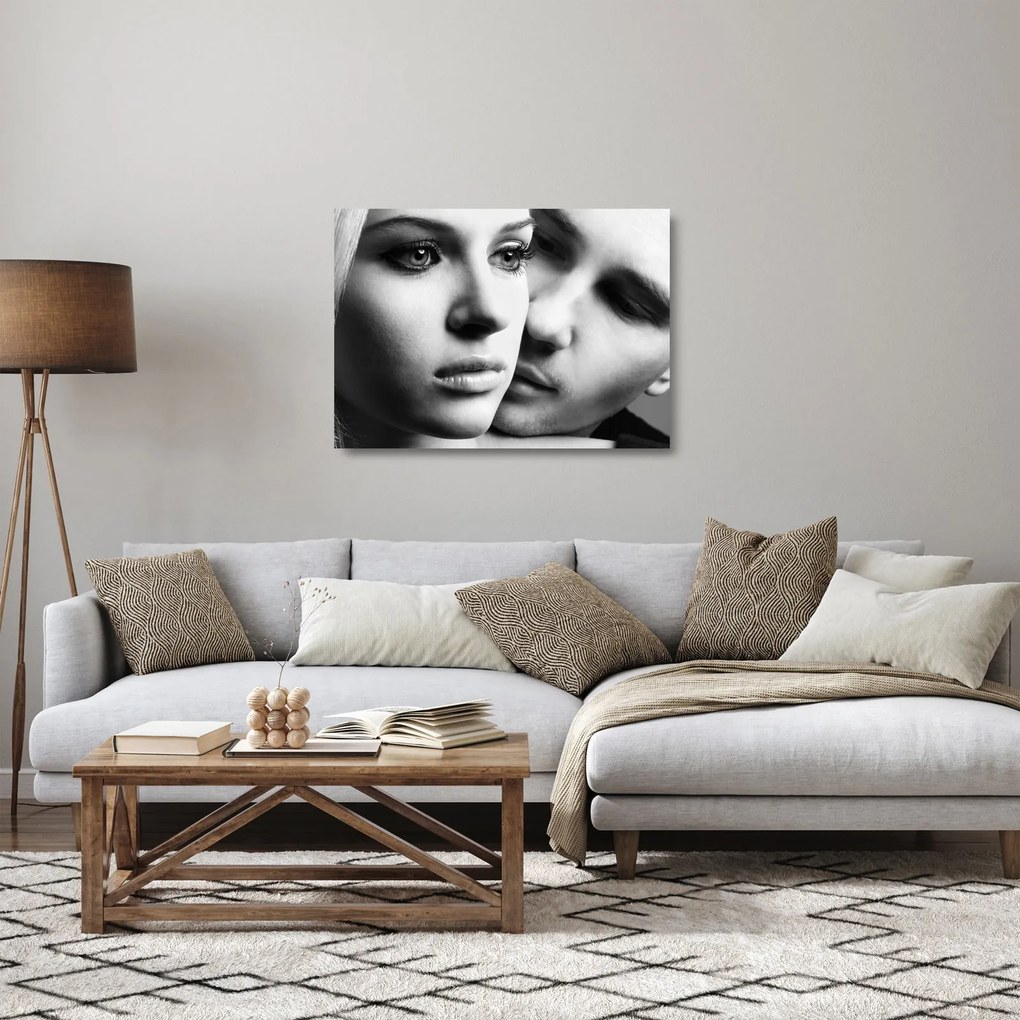 Üveg kép - Egy pár portréja (70x50 cm)