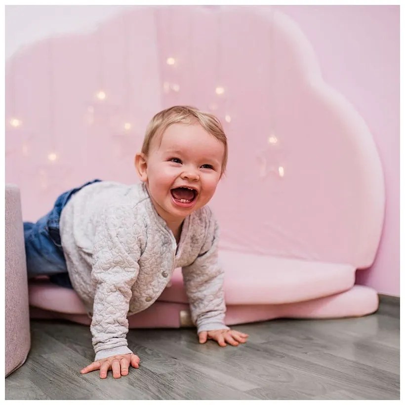 Világos rózsaszín játszószőnyeg 160x160 cm – Meowbaby