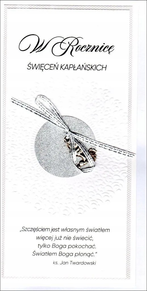 Kézzel készített papszentelési évfordulós bérlet...