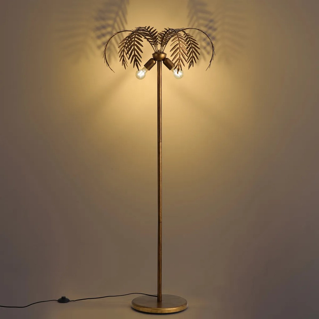 Vintage állólámpa arany 156 cm 2-lámpás - Botanica