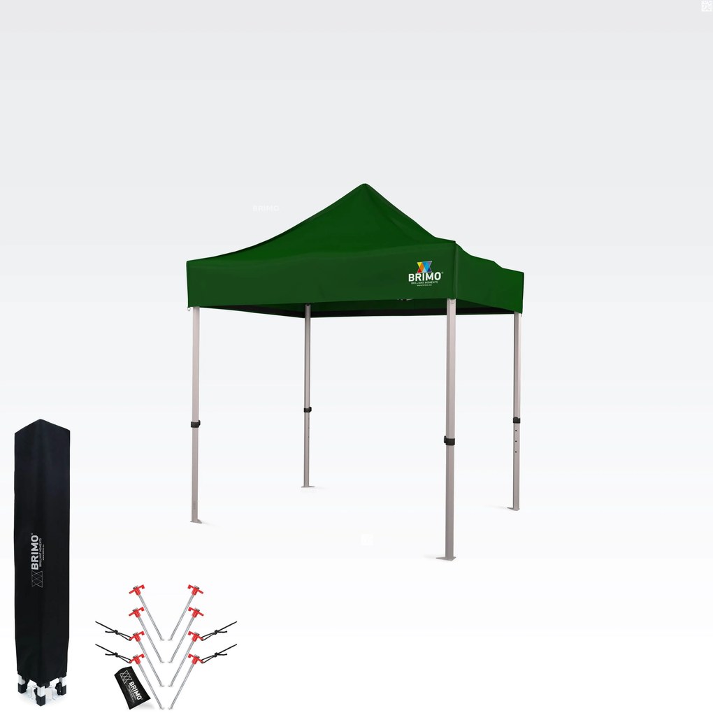 Összecsukható alumínium értékesítési pavilon falak nélkül | BRIMO Exclusive Alu 2x2m - falak nélkül - Zöld