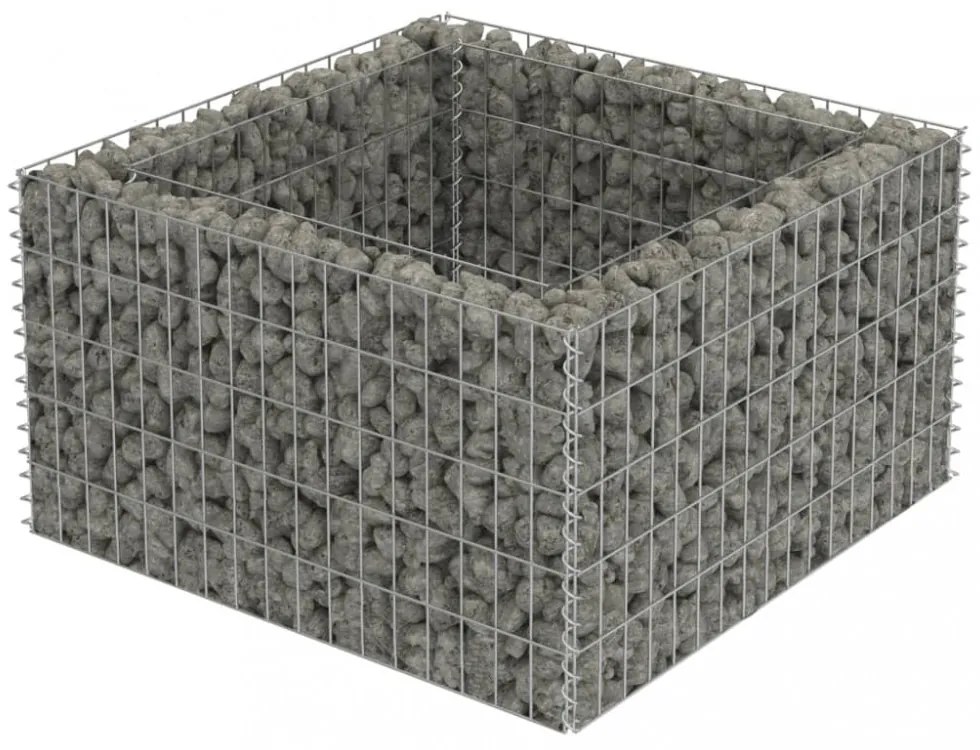 horganyzott acél gabion magaságyás 90 x 90 x 50 cm