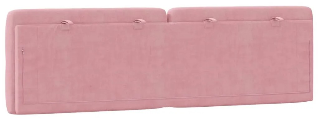 rózsaszín bársony fejtámla párna 160 cm