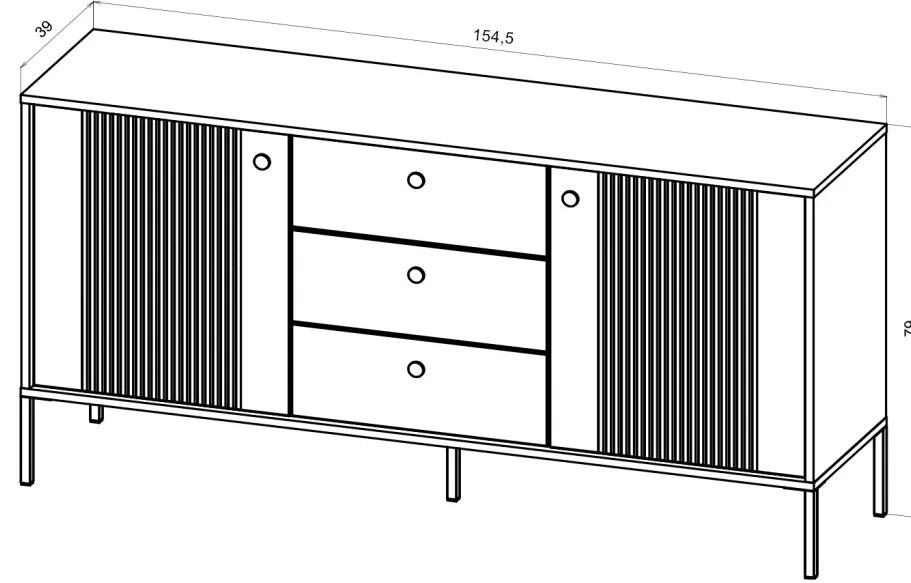 ISEO KOMODA IS03 2D3S CZARNY/CZARNE NOGI 5W