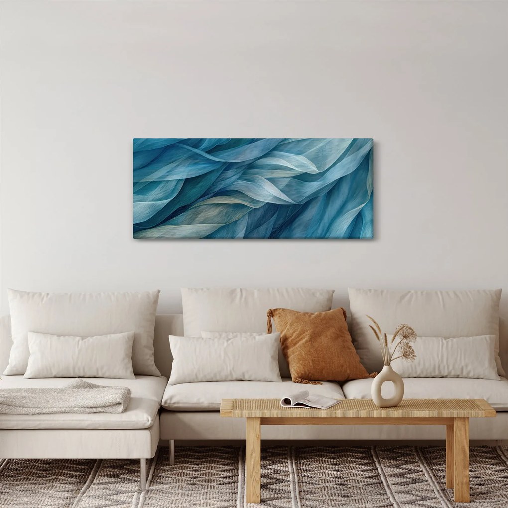 Kép - Kék és fehér fodrok (120x50 cm)