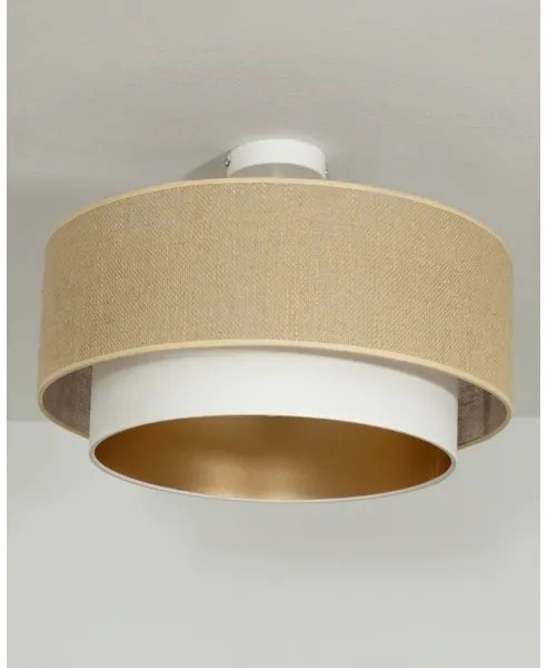 SARTA felületre szerelhető csillár 1xE27/60W/230V fehér/juta