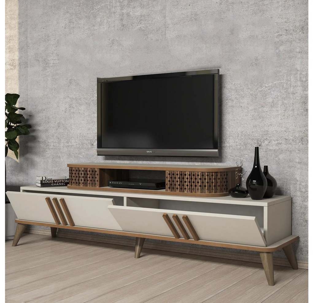 TV asztal/szekrény Lamele 2 (krém). Akció -15%. 1095636