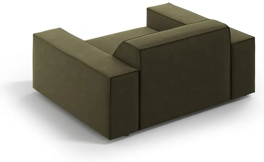 Zöld bársony fotel Jodie – Micadoni Home