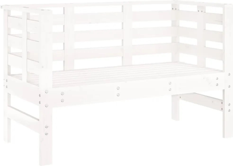 vidaXL fehér tömör fenyőfa kerti pad 111,5 x 53 x 71 cm