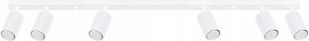 Mennyezeti lámpa Reflektor Tuba Spot 6x GU10 Fehér Karbon 1547 Sollux