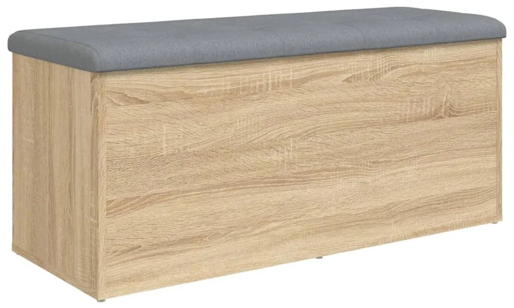 sonoma tölgy színű szerelt fa tárolópad 102 x 42 x 45 cm