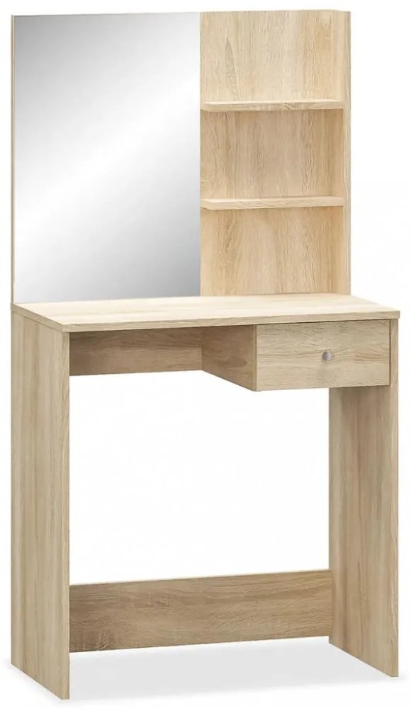 tölgyfa színű faforgácslap öltözőasztal 75 x 40 x 141 cm