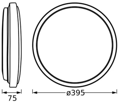 Osram - LED mennyezeti lámpatest ORBIS LONDON LED/24W/230V, Ø 39,5 cm, fekete