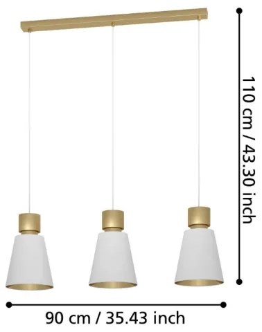 Eglo 900377 - Csillár zsinóron AGLIENTINA 3xE27/40W/230V