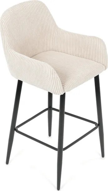 Barová židle, béžová, látka,AUB-V4009 CRM6