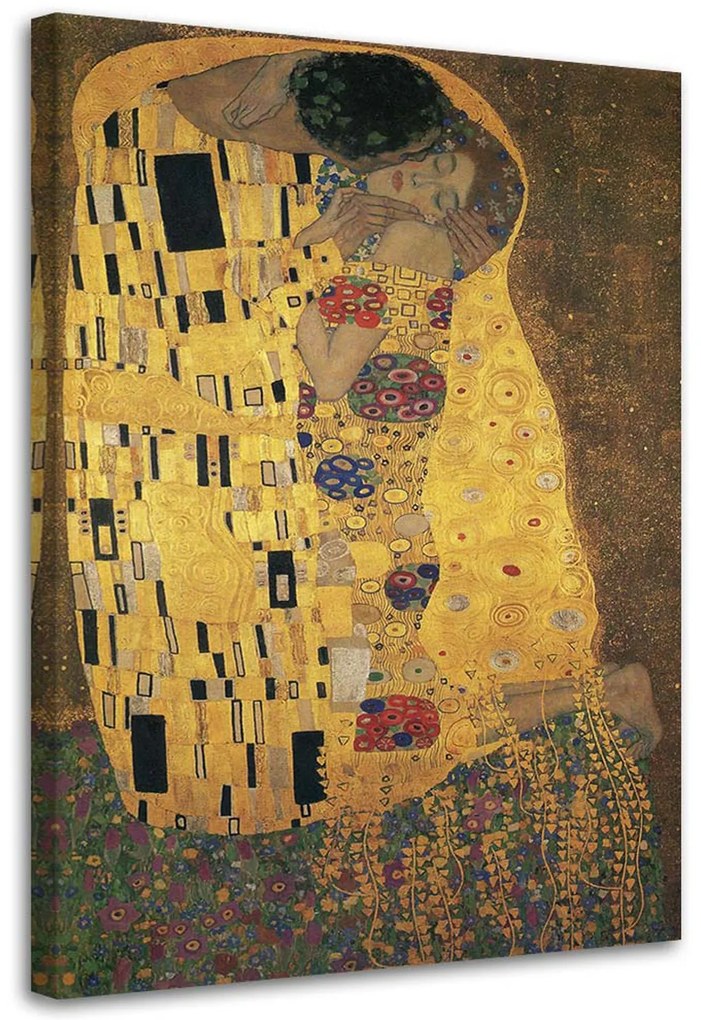 Gario Vászonkép Csók - Gustav Klimt, reprodukció Méret: 80 x 120 cm