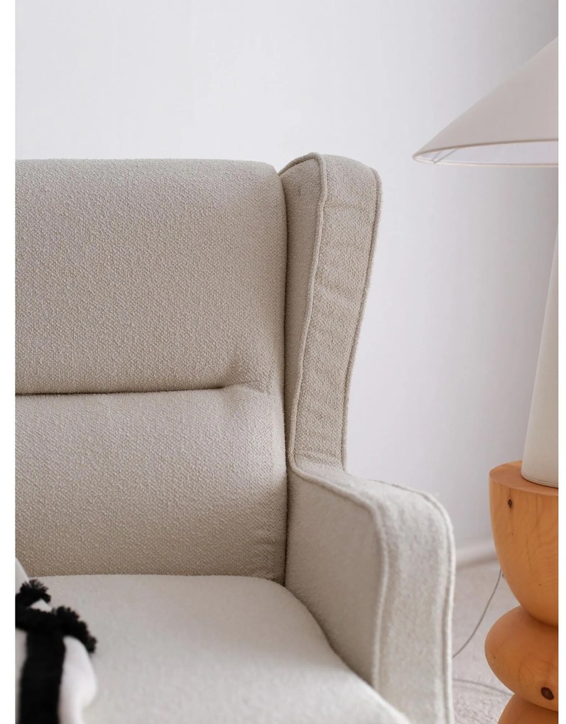 Füles fotel Klamoretta (krém + fa). Akció -25%. 1106515