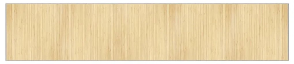 négyszögletű világos természetes bambusz szőnyeg 100 x 1000 cm