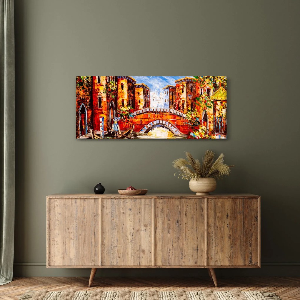 Kép - Olajfestmény a városról III. (120x50 cm)