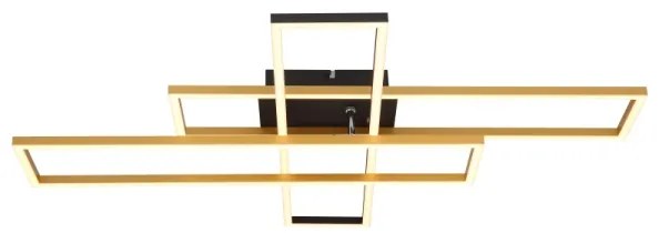 Globo 67208-40G -LED Mennyezeti lámpa DAKARI 40W/230V 3000K 60x80 cm fekete/arany