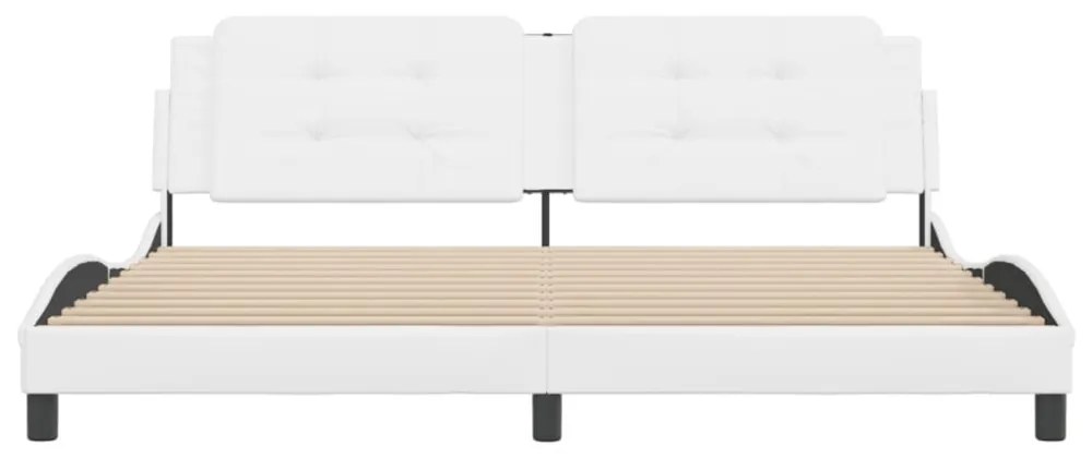 fehér műbőr ágykeret matrac nélkül Zadar 200x200 cm