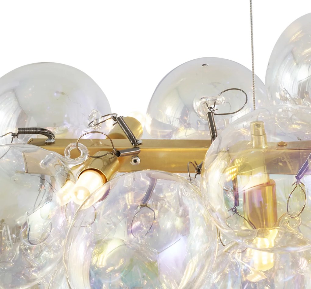 Design függőlámpa arany színben, szivárványos üveggel, 8-as - Uvas