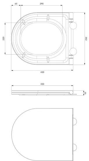OMNIRES OTTAWADEBP - WC-ülőke SoftClose OTTAWA duroplast/fényes fehér