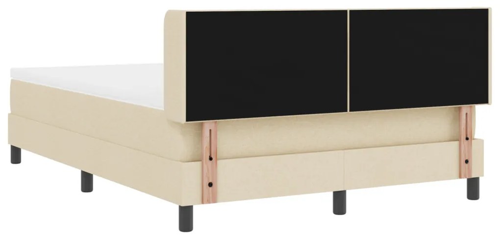 Boxspring Ágy Matrac-kal - Krém, 140 x 200 cm, Szövet