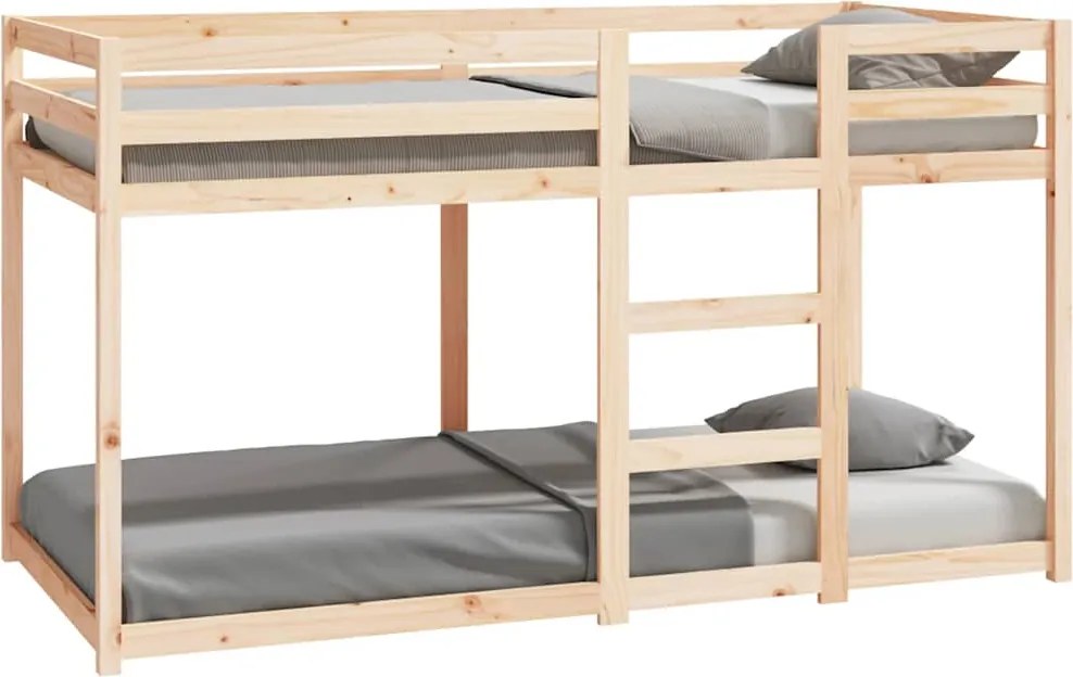 vidaXL tömör fenyőfa emeletes ágy matrac nélkül 90 x 190 cm