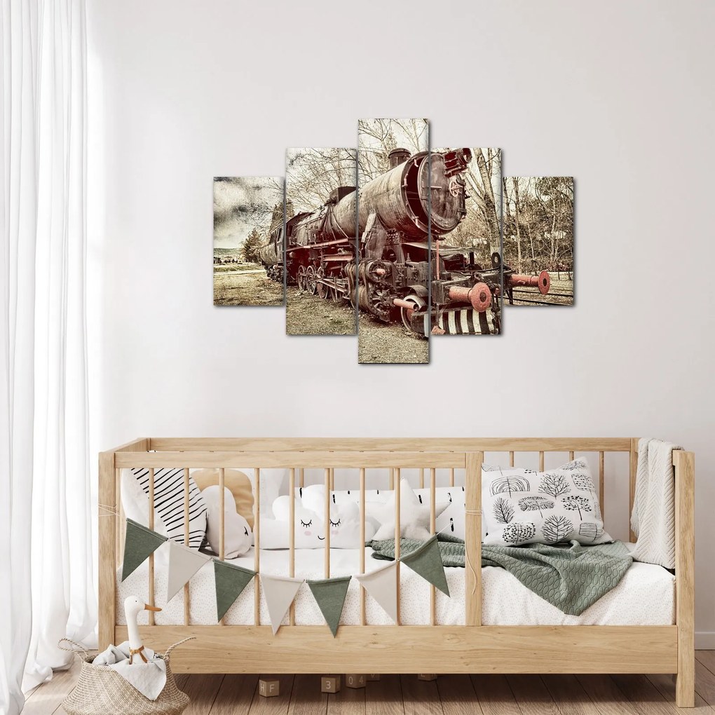 A mozdony történelmi képe (150x105 cm)