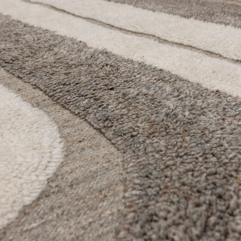 Szürke-bézs gyapjúkeverék szőnyeg 170x240 cm Moro – WOOOD