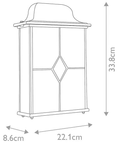 Elstead WX7 - Kültéri fali lámpa WEXFORD 2xE27/60W/230V IP23
