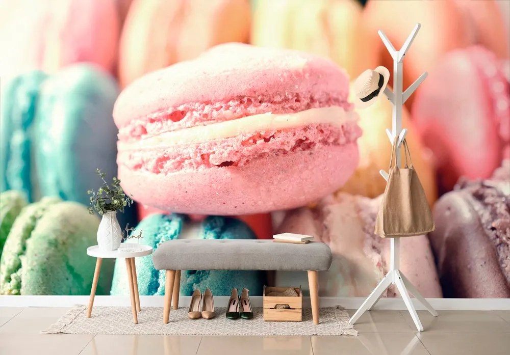 Fotótapéta színes macaron sütemény