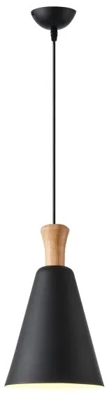 Csillár zsinóron 1xE27/15W/230V fekete átm. 20 cm