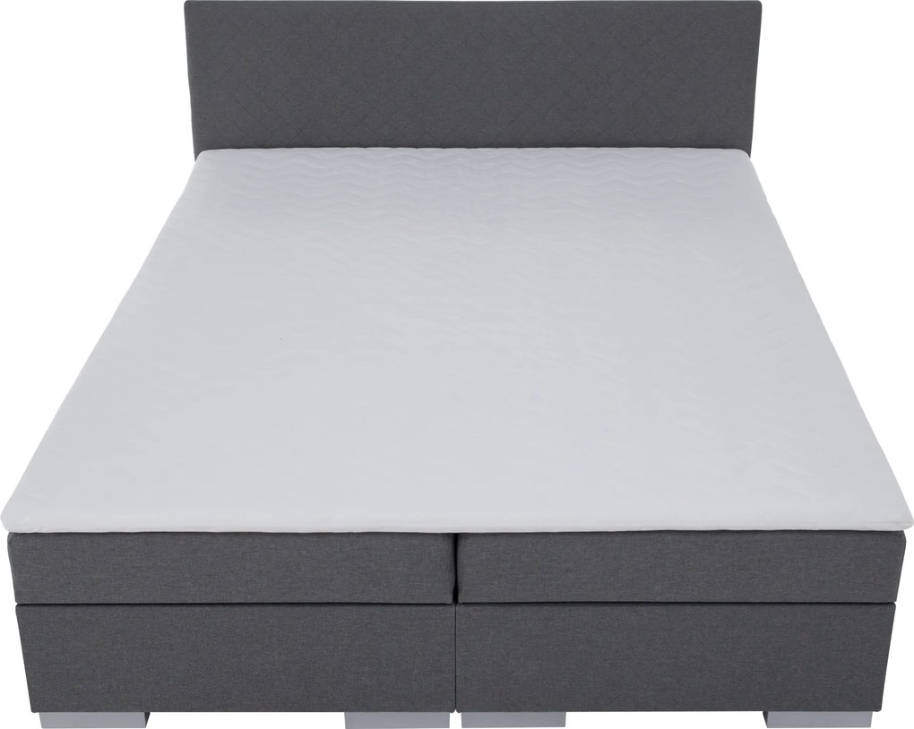 Boxspring ágy, szürke, 180x200, ADARA