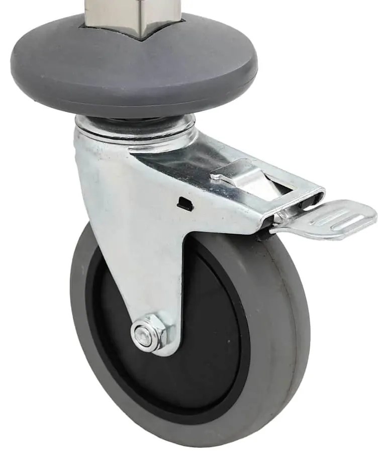 vidaXL rozsdamentes acélból tálcás kocsi 12 GN tárolóval 75x55x87 cm