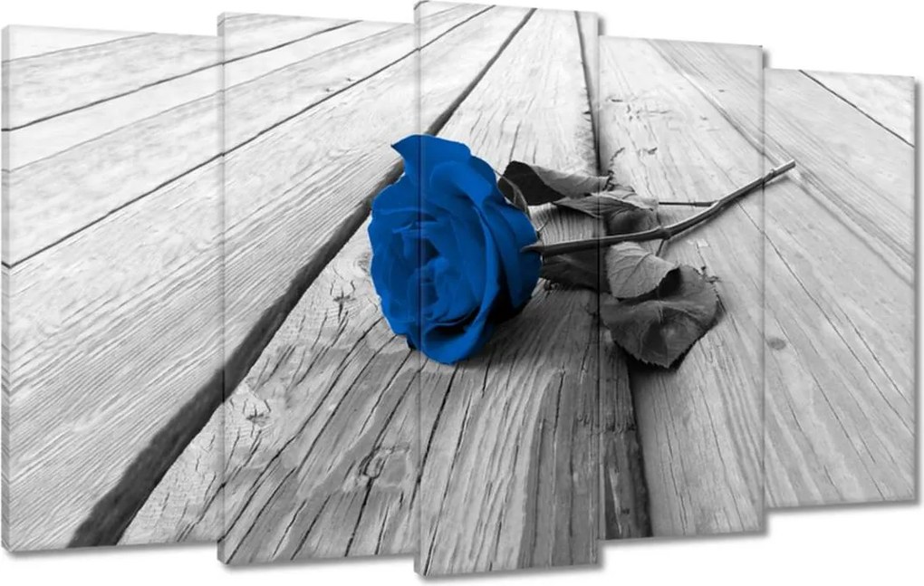 Vászonkép 100x60 Kék rózsa a hídon