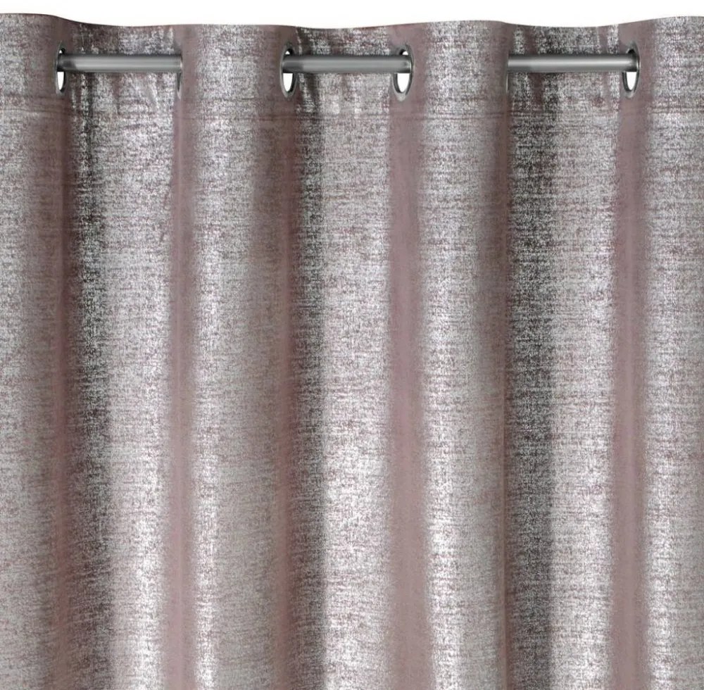 Luxus rózsaszín függöny ezüst csillogással 140 x 250 cm