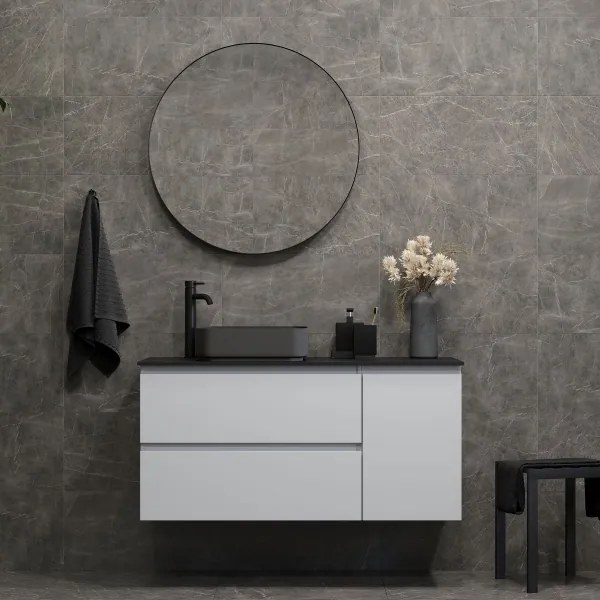 BATH DELUXE 01-080-09-02-00 - BORGSTED fürdőszobai tükör, 80 cm, fekete